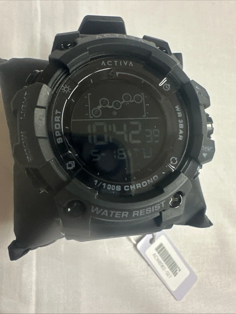 Ativa Black Digital Sport Watch with Gray Accents